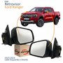 Par Retrovisor Ford Ranger 2023 2024 Elétrico Com Pisca Capa Cromada Foldway Com Câmera Original