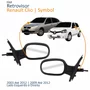 Par Retrovisor Renault Clio 2003 Até 2012 Symbol 2009 Até 2012 Com Controle Capa Texturizada