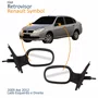 Par Retrovisor Renault Symbol 2009 Até 2012 Com Controle Capa Texturizada