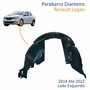 Para-barro Dianteiro Renault Logan 2014 Até 2022 Lado Esquerdo Motorista
