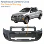 Parachoque Dianteiro Cinza Fiat Strada Working 2014 Até 2019 Sem Furo
