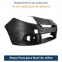 Parachoque Dianteiro Renault Sandero 2012 Até 2014 Preto Liso com Furo para Milha