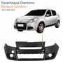 Parachoque Dianteiro Renault Sandero 2012 Até 2014 Preto Liso com Furo para Milha