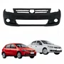Parachoque Dianteiro Vw Gol Voyage G5 2009 Até 2012 Preto Liso Com Furo para Milha