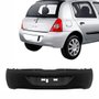 Parachoque Renault Clio Hatch 2006 2007 2008 2009 2010 2011 2012 2013 2014 2015 2016 Traseiro Preto Liso