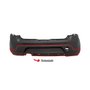 Parachoque Renault Sandero Stepway 2008 2009 2010 2011 2012 2013 2014 Traseiro Preto Liso e inferior Texturizado