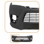 Parachoque Toyota Hilux Srv 2016 2017 2018  Dianteiro Preto Liso sem Grade Cabine Dupla com Furo para Milha