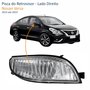 Pisca do Retrovisor Nissan Versa 2015 até 2019 Lado Direito Passageiro
