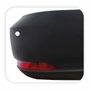Ponteira do Parachoque Vw Saveiro G7 2017 Até 2022 Traseiro Lado Direito Preto Liso parcial Texturizado com Furo Refletor com Furo para Sensor