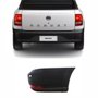 Ponteira do Parachoque Vw Saveiro Robust G7 2017 Até 2022 Traseiro Lado Direito Preto Texturizado com Furo Refletor Com Furo para Sensor
