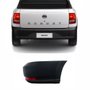 Ponteira do Parachoque Vw Saveiro Robust G7 2017 Até 2022 Traseiro Lado Direito Preto Texturizado com Refletor sem Furo para Sensor