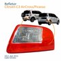 Refletor Traseiro Parachoque Citroen C3 Aircross Picasso 2011 Até 2015 Vermelho Cristal Lado Direito Passageiro