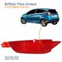 Refletor Traseiro Parachoque Ford New Fiesta 2014 Até 2019 Lado Esquerdo Motorista