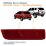 Refletor Parachoque Traseiro Renault Duster 2012 Até 2015 Sandero Stepway 2015 Até 2019 Lado Esquerdo Motorista
