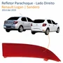 Refletor Parachoque Traseiro Renault Logan Sandero 2014 Até 2019 Lado Direito Passageiro