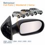 Retrovisor Fiat Palio Weekend 2004 Até 2010 Siena 2005 Até 2012 4 Portas Sem Controle Lado Direito Passageiro