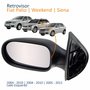 Retrovisor Fiat Palio Weekend 2004 Até 2010 Siena 2005 Até 2012 4 Portas Sem Controle Lado Esquerdo Motorista