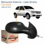 Retrovisor Fiat Palio 2008 Até 2011 2 Portas Com Controle METAGAL Lado Direito Passageiro