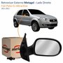 Retrovisor Fiat Palio Es Attractive 2011 2012 4 Portas Com Controle METAGAL Lado Direito Passageiro