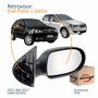 Retrovisor Fiat Palio Siena Economy Fire 2011 Até 2017 4 Portas Sem Controle Lado Direito Passageiro Original