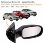 Retrovisor Fiat Palio Weekend Adventure 2004 Até 2010 Siena 2005 Até 2012 4 Portas Sem Controle Lado Direito Passageiro