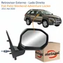 Retrovisor Fiat Palio Weekend Adventure Locker 2008 Até 2012 Com Controle Com Pisca Lado Direito Passageiro