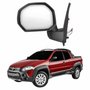 Retrovisor Fiat Strada Adventure Locker 2008 2009 2010 2011 Elétrico Com Pisca Lado Esquerdo Motorista