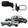Retrovisor Ford Courier 1997 Até 2002 Com Controle Manual Lado Direito Passageiro