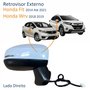 Retrovisor Honda Fit 2014 Até 2021 Wrv 2018 2019 Elétrico Com Pisca 5 Fios Lado Direito Passageiro