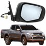 Retrovisor Mitsubishi L200 Triton 2017 2018 2019 2020 Elétrico Com Pisca Capa Cromada Retrátil Lado Direito Passageiro