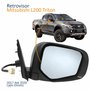 Retrovisor Mitsubishi L200 Triton 2017 2018 2019 2020 Elétrico Com Pisca Capa Preta Retrátil Lado Direito Passageiro