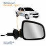 Retrovisor Renault Logan 2011 2012 2013 2014 Com Controle Capa Primer Lado Direito Passageiro