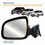 Retrovisor Renault Logan Sandero Stepway 2010 2011 2012 2013 2014 Elétrico Lado Esquerdo Motorista