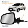 Retrovisor Renault Sandero 2011 2012 2013 2014 Com Controle Capa Primer Lado Esquerdo Motorista