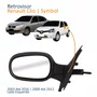 Retrovisor Renault Clio 2003 Até 2016 Symbol 2009 Até 2012 Com Controle Lado Esquerdo Motorista