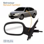 Retrovisor Renault Symbol 2009 Até 2012 Com Controle Capa Texturizada Lado Esquerdo Motorista