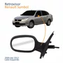 Retrovisor Renault Symbol 2009 Até 2012 Com Controle Lado Esquerdo Motorista