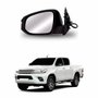 Retrovisor Toyota Hilux Srv 2016 Até 2023 Elétrico Com Pisca Cristal Power Fold Luz De Cortesia Lado Esquerdo Motorista