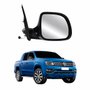 Retrovisor Vw Amarok 2010 Até 2014 Elétrico Conector Preto Capa Inferior Cromada Lado Direito Passageiro