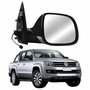 Retrovisor Vw Amarok 2017 Até 2024 Elétrico Cromado Com Aquecimento Capa Preto Texturizado Lado Direito Passageiro