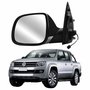 Retrovisor Vw Amarok 2017 Até 2024 Elétrico Cromado Com Aquecimento Capa Preto Texturizado Lado Esquerdo Motorista