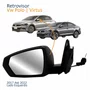 Retrovisor Vw Polo Virtus 2017 Até 2022 Com Pisca Com Controle Lado Esquerdo Motorista