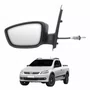 Retrovisor Vw Saveiro G5 2009 Até 2013 Com Controle Capa Texturizada Lado Esquerdo Motorista